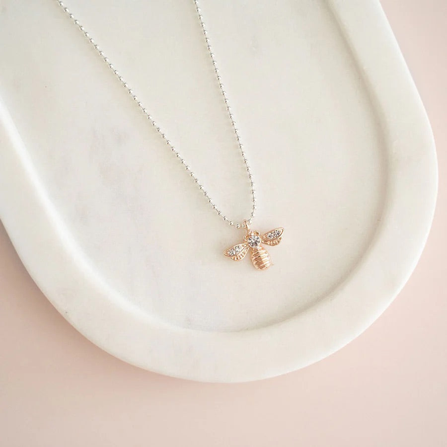 LillyCo Short Bead Bee Necklace L1848