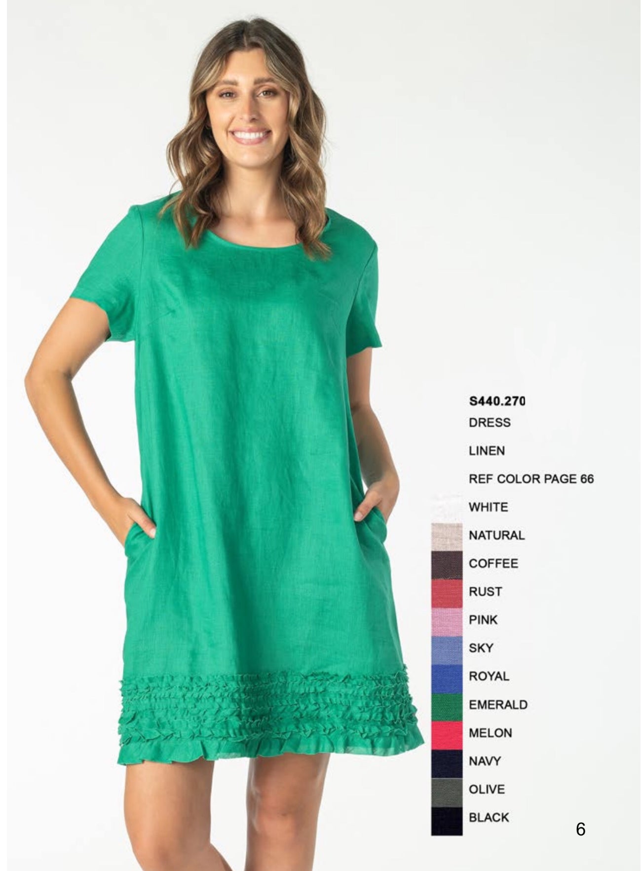 Maglia Ruffle Linen Dress S440