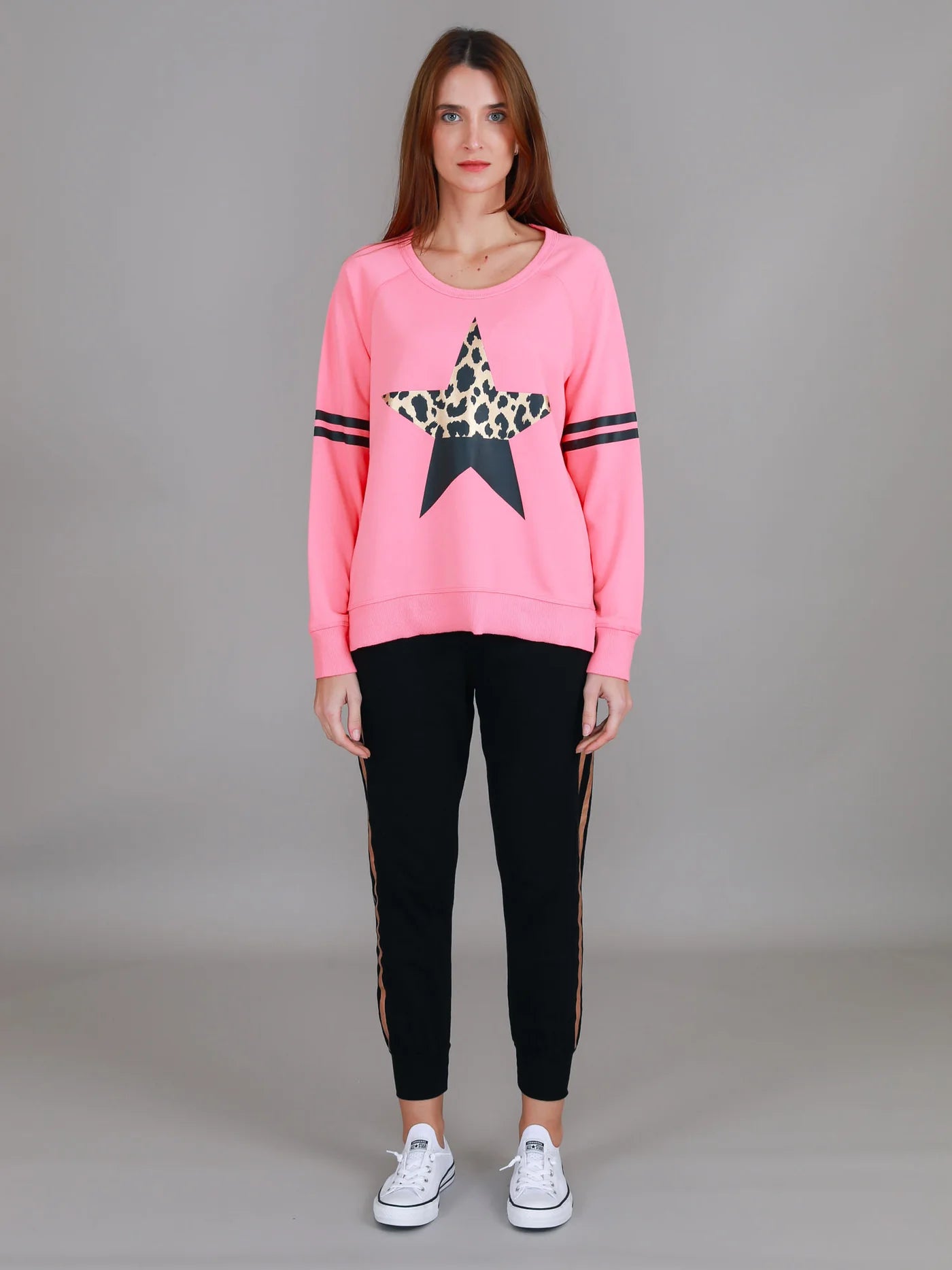 3RD Story Ginger Leopard/Star Sweatshirt 1039-1355