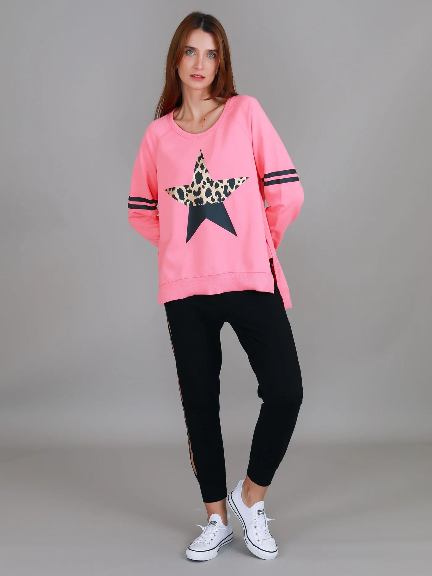 3RD Story Ginger Leopard/Star Sweatshirt 1039-1355