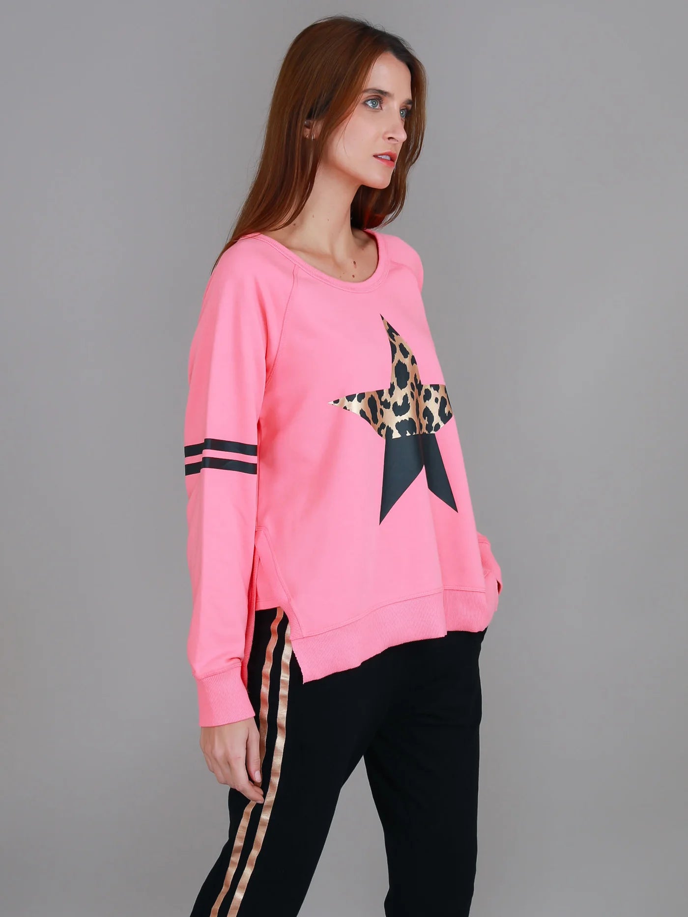 3RD Story Ginger Leopard/Star Sweatshirt 1039-1355