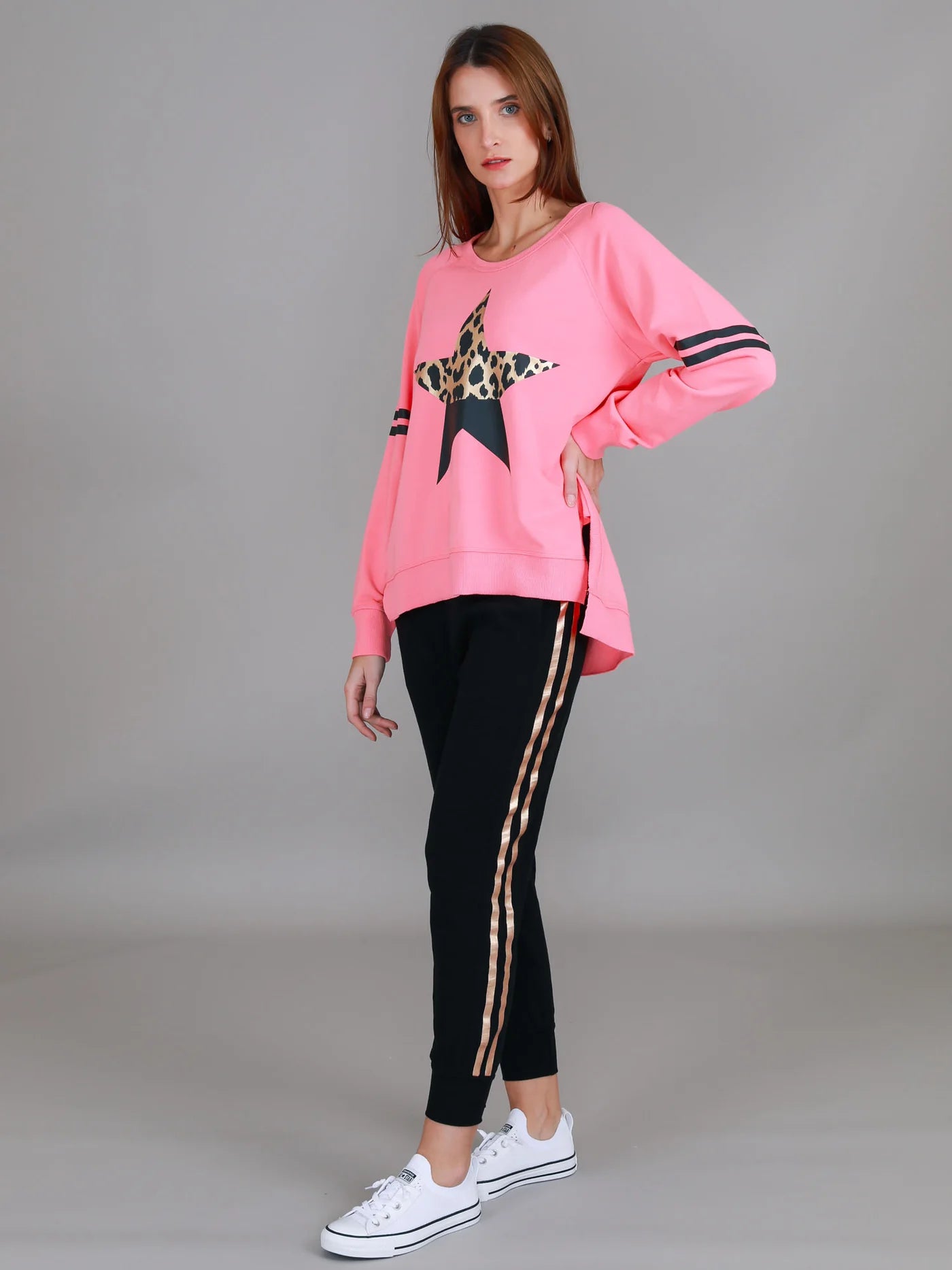3RD Story Ginger Leopard/Star Sweatshirt 1039-1355