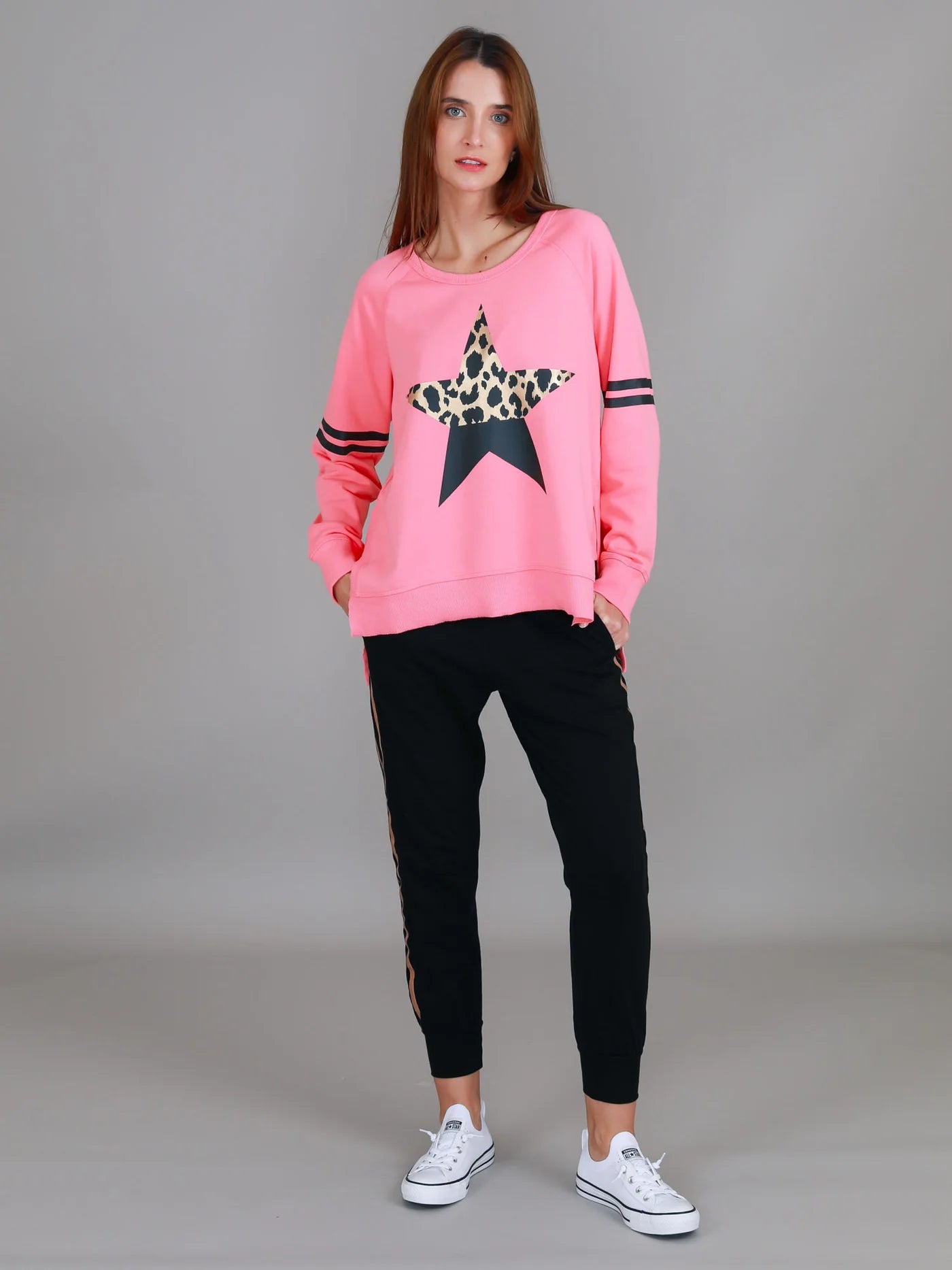 3RD Story Ginger Leopard/Star Sweatshirt 1039-1355