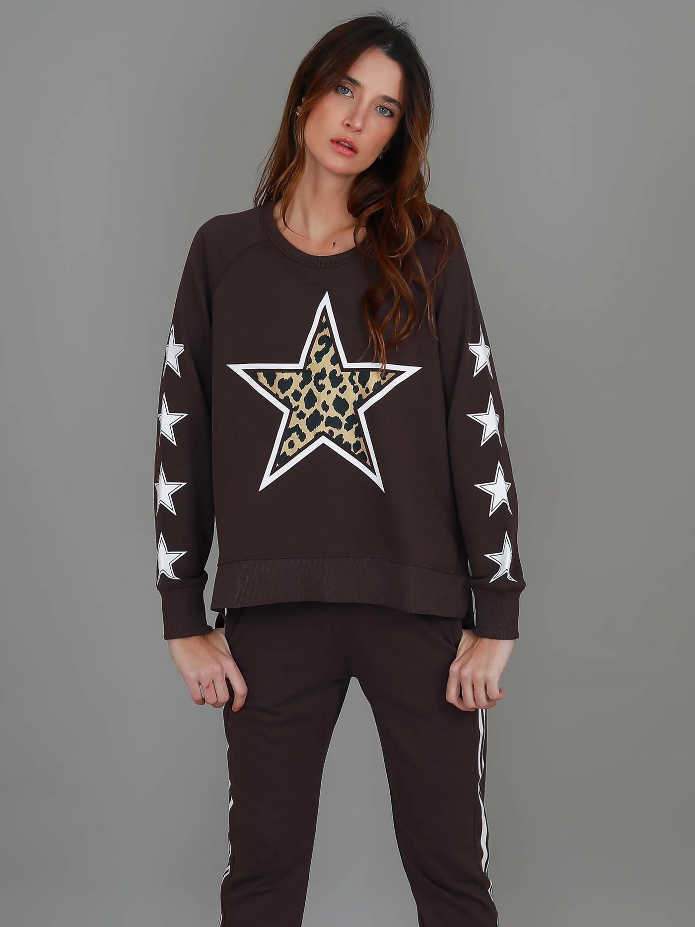 3RD Story Kate Leopard/Star Sweatshirt 1187-1355
