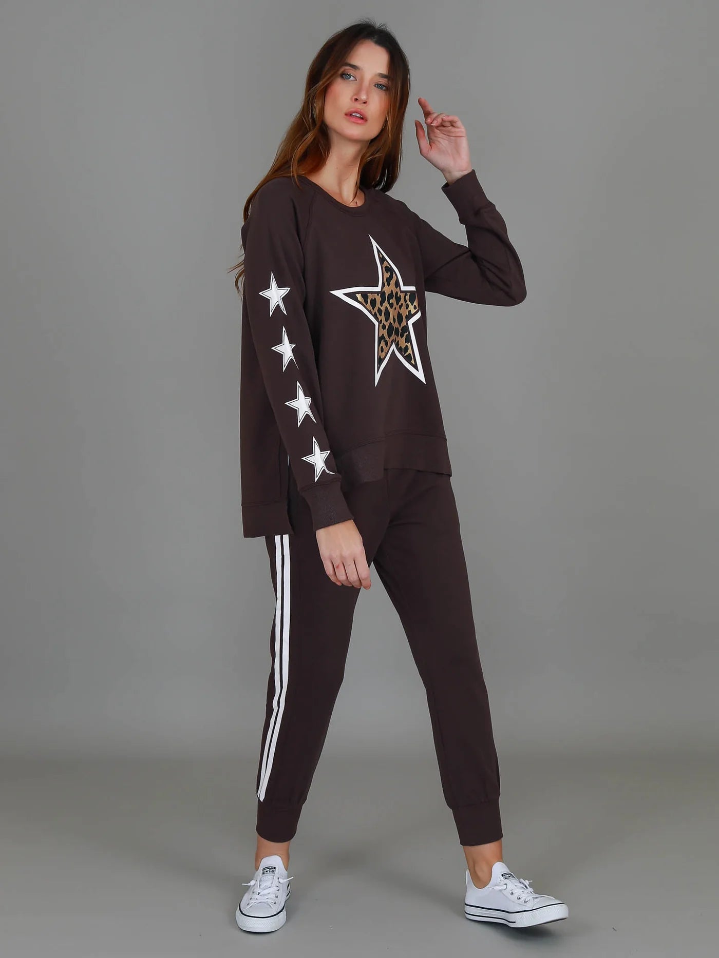 3RD Story Kate Leopard/Star Sweatshirt 1187-1355