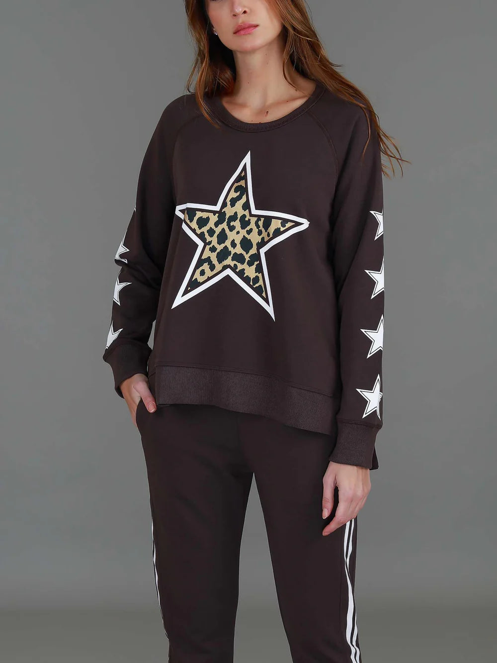 3RD Story Kate Leopard/Star Sweatshirt 1187-1355