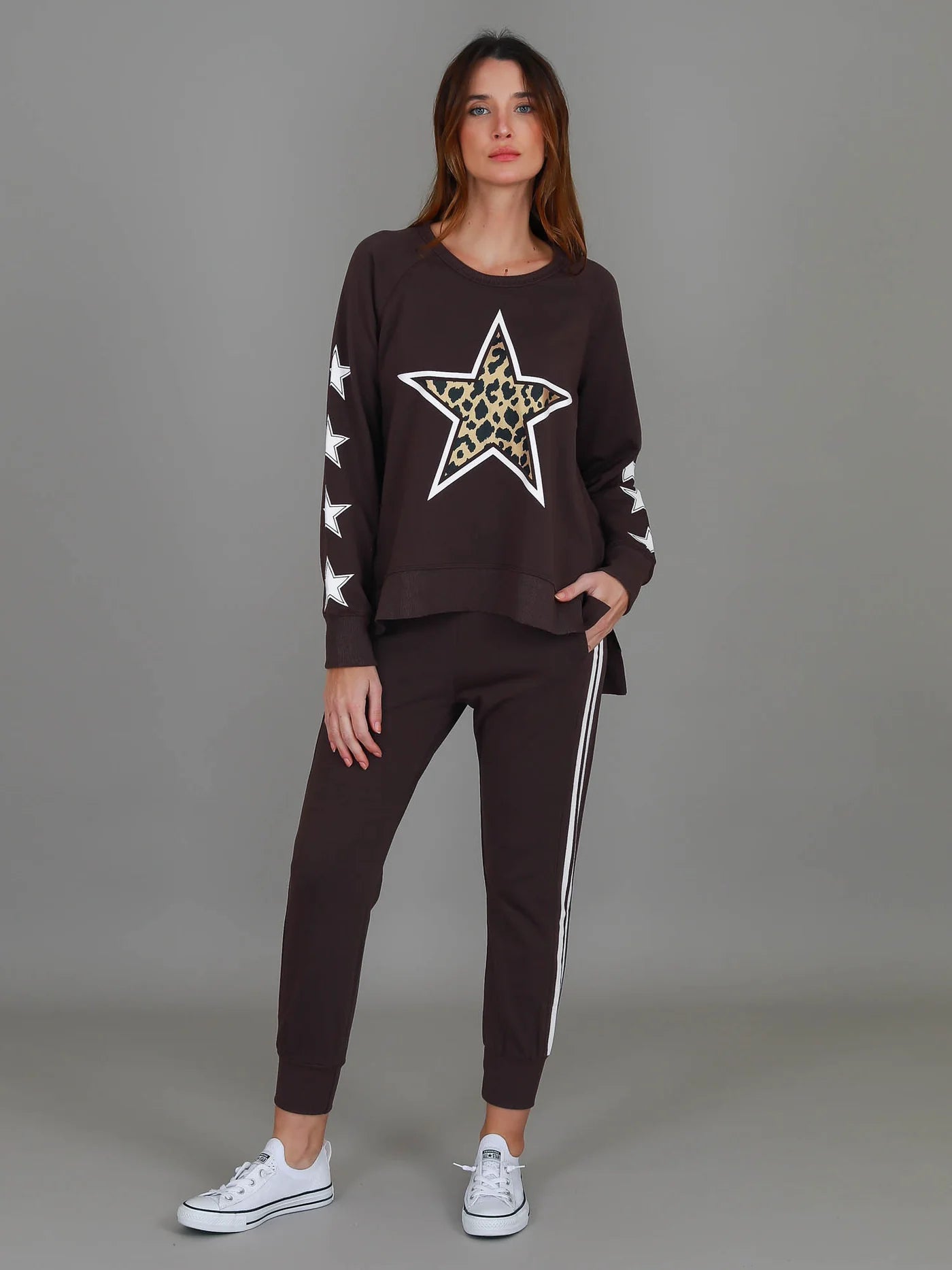 3RD Story Kate Leopard/Star Sweatshirt 1187-1355