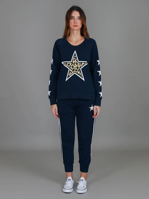 3RD Story Kate Leopard/Star Sweatshirt 1187-1355
