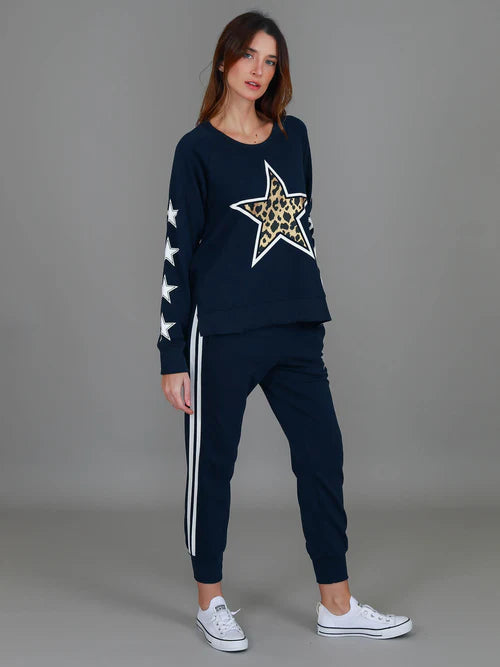 3RD Story Kate Leopard/Star Sweatshirt 1187-1355