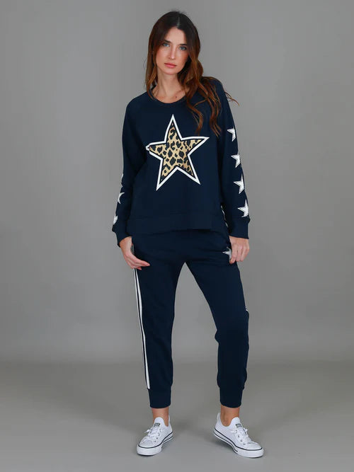 3RD Story Kate Leopard/Star Sweatshirt 1187-1355