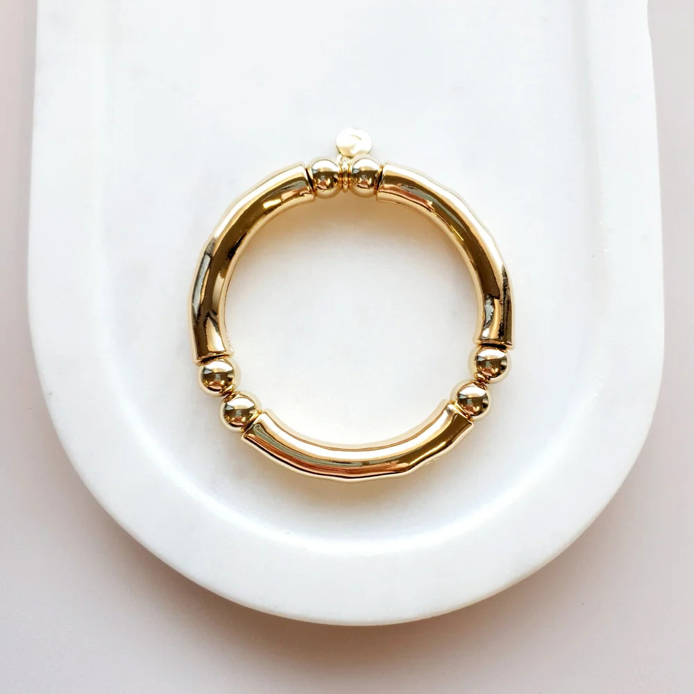 Lilly Co Stretch Bangle with Ball Beads EC110B