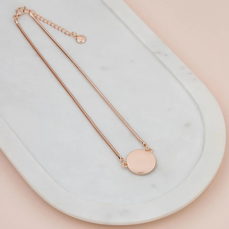 Lilly Co Solid Disc Necklace L1850N