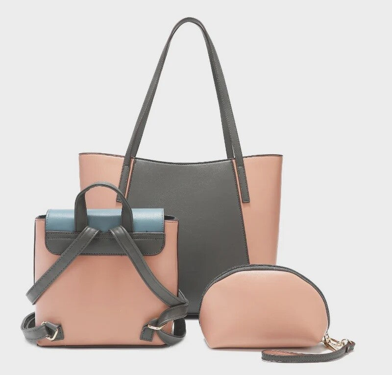 Nicole Lee Double Queens 3 PIECE SET (Shopper, Backpack, Pouch)