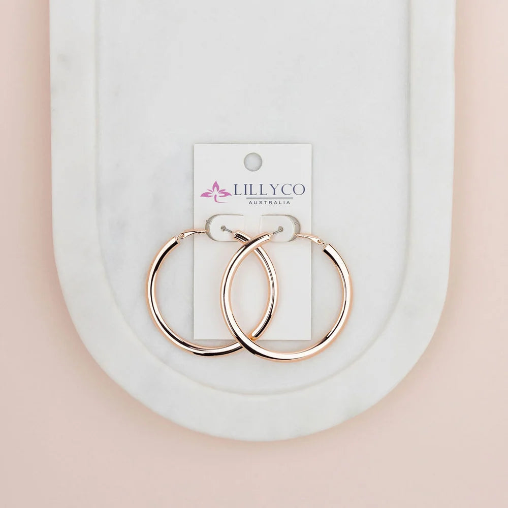 Lilly Co Flat Hoops Earrings SC099