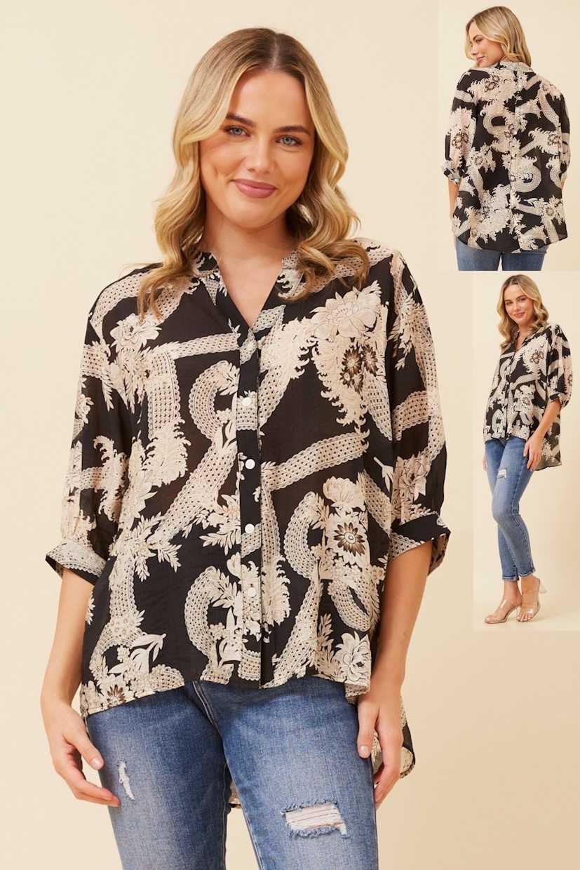 Caroline Morgan Printed Shirt T523186