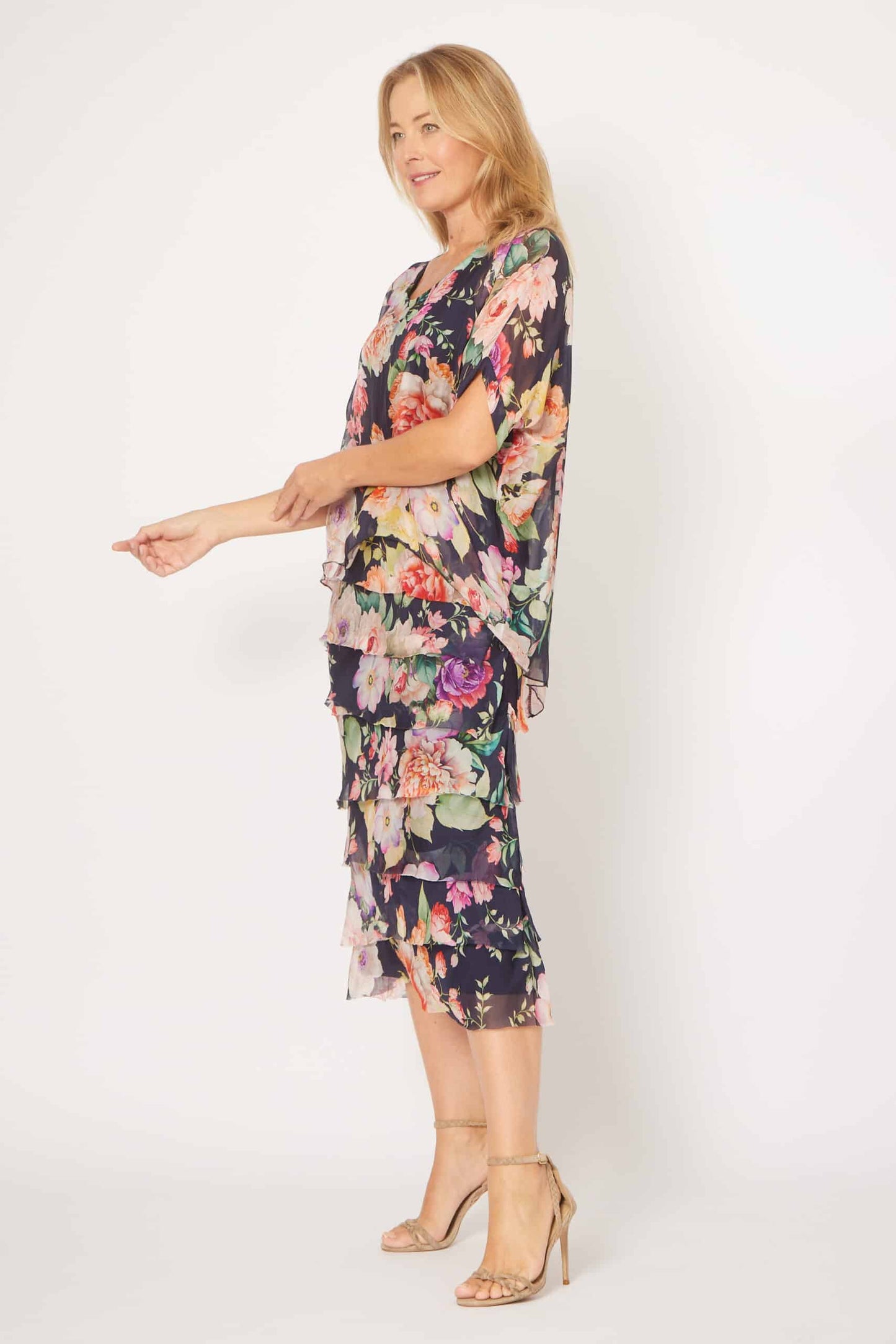 La Strada Frayed Edge Silk Dress LSD21-703