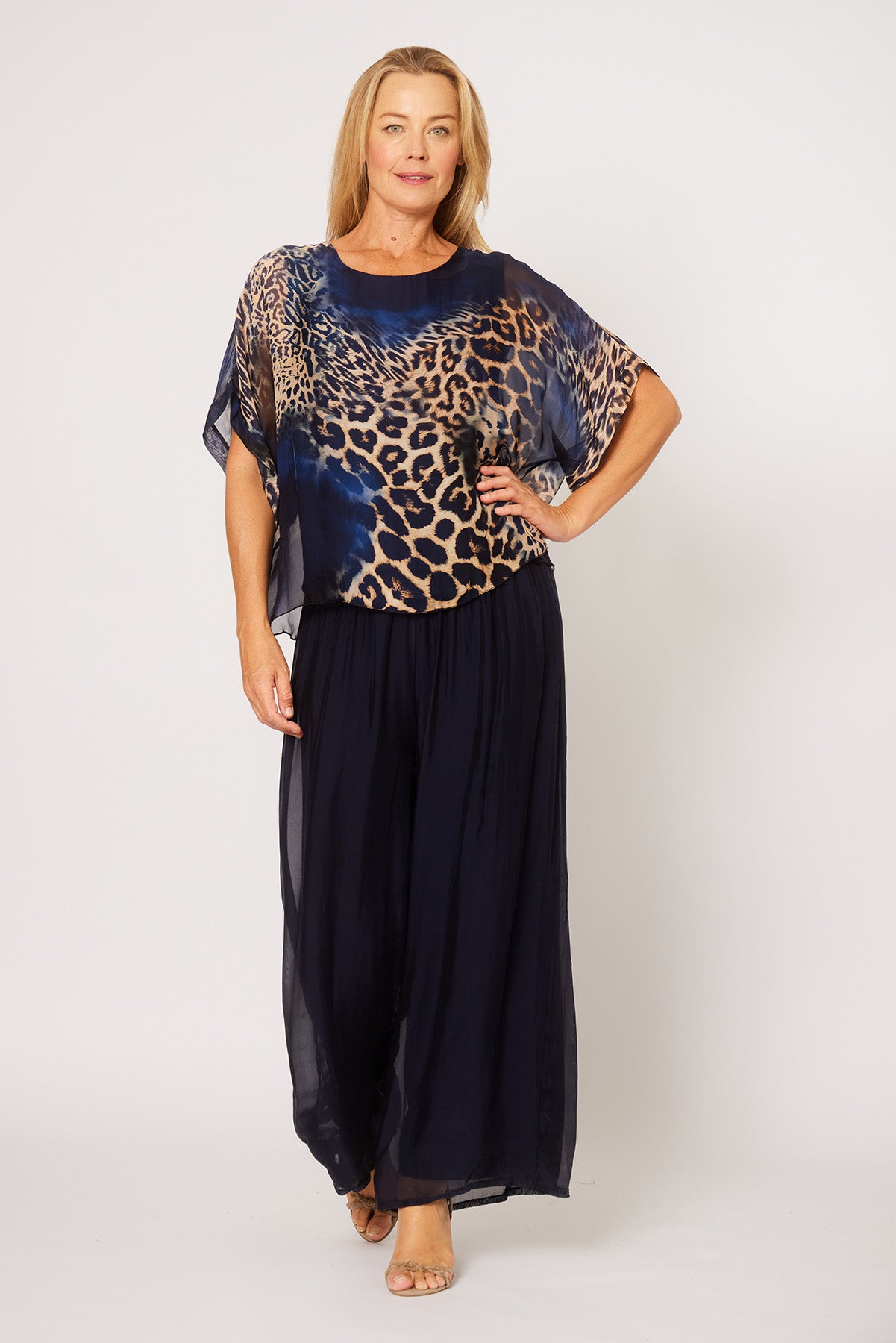 La Strada Silk Print Top LST25-8