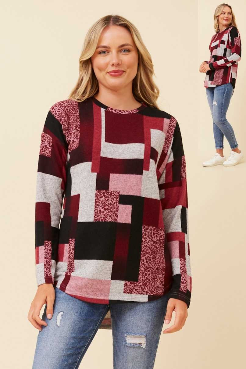 Caroline Morgan Printed Top T522801