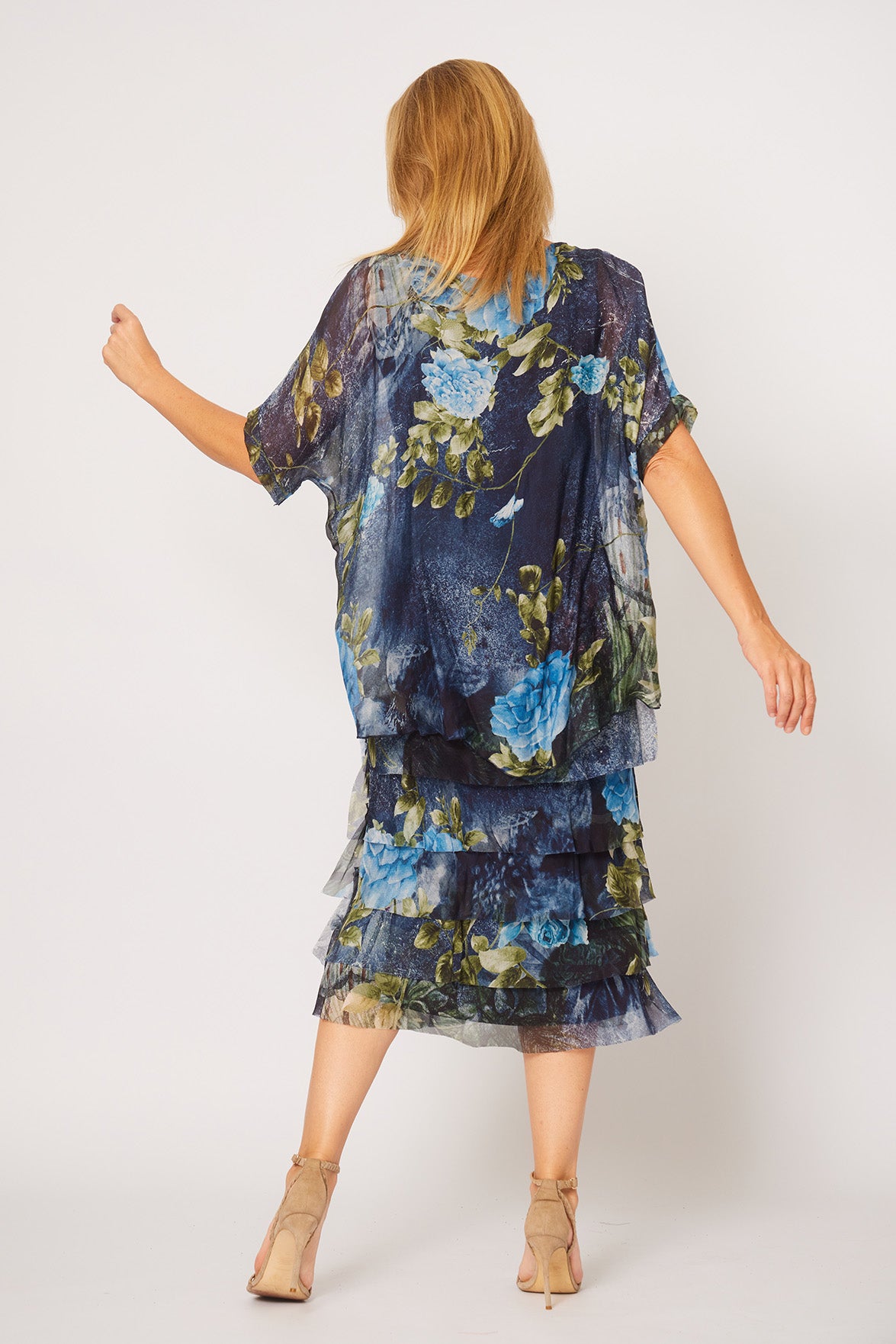 La Strada Frayed Edge Silk Dress LSD21-703
