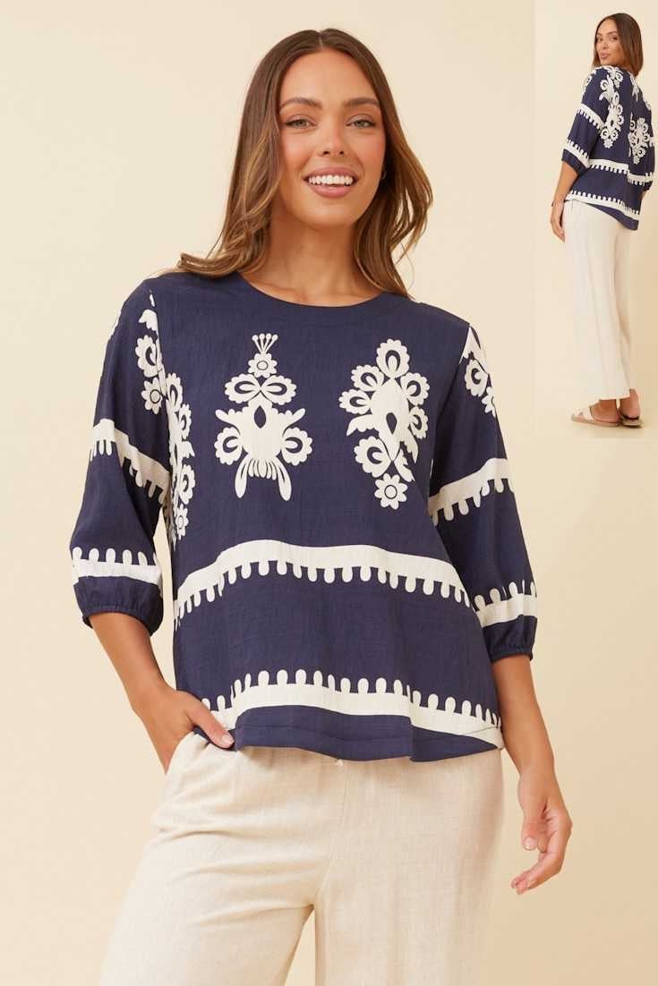 Caroline Morgan Printed Top T523165