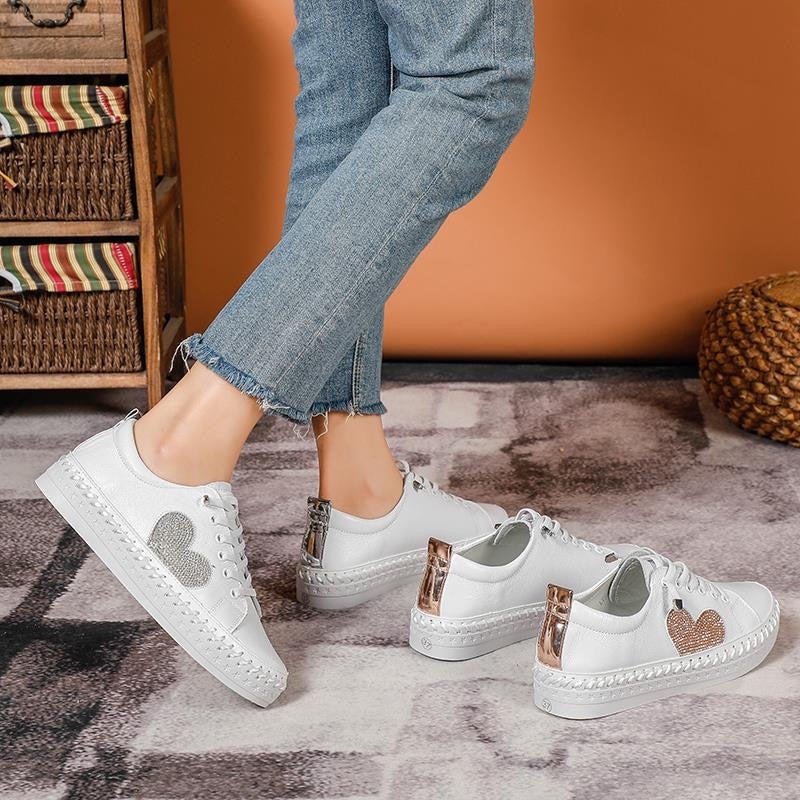 Lavish leather heart stud sneakers LVSNKLT-HT