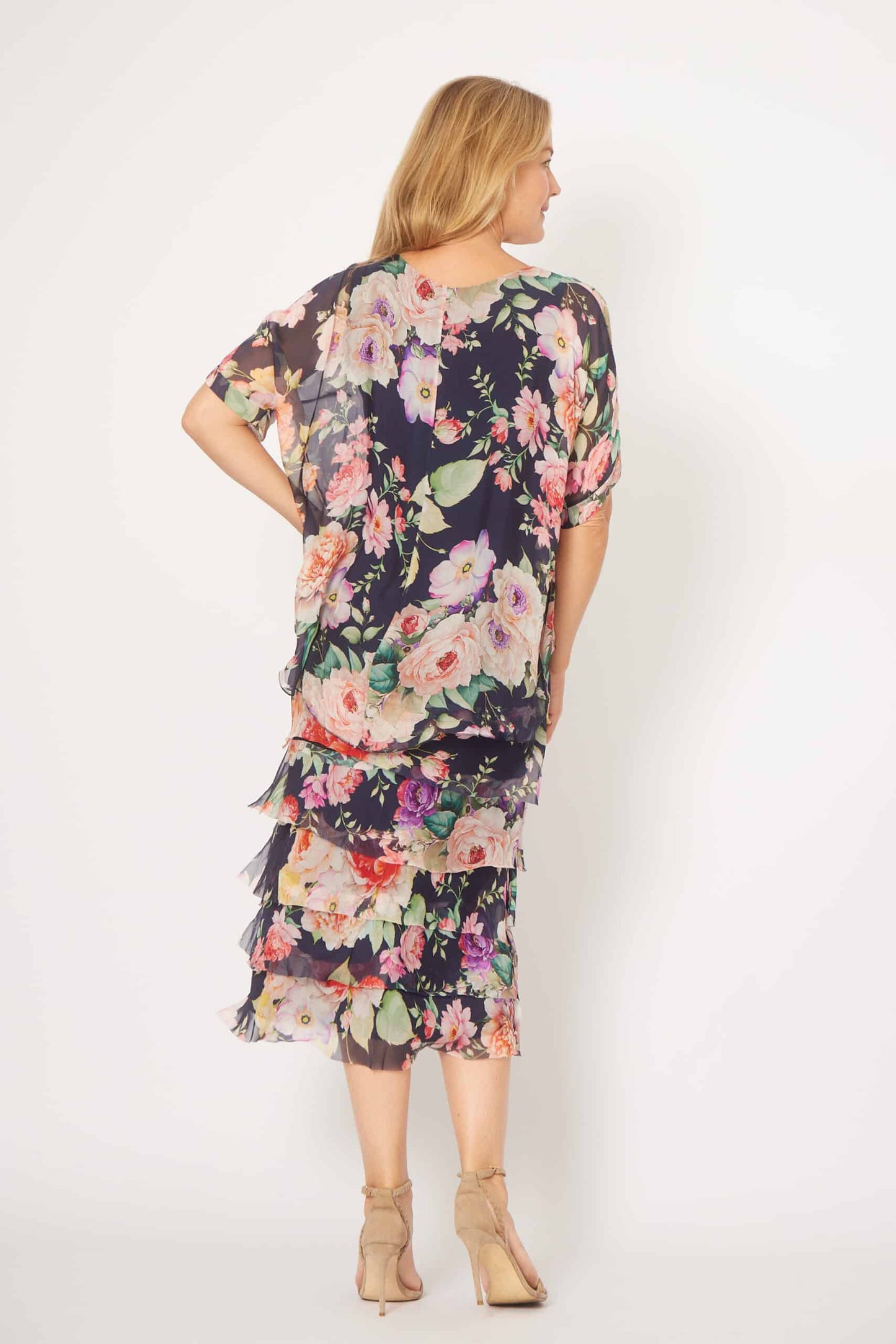 La Strada Frayed Edge Silk Dress LSD21-703