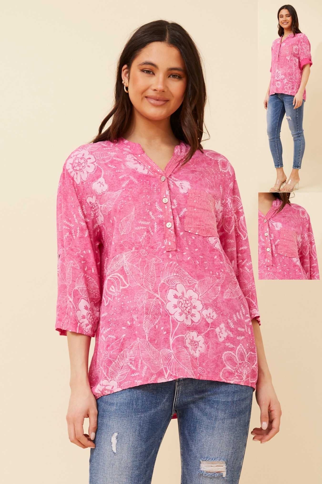 Bottega Moda Sequin Printed Top T520001