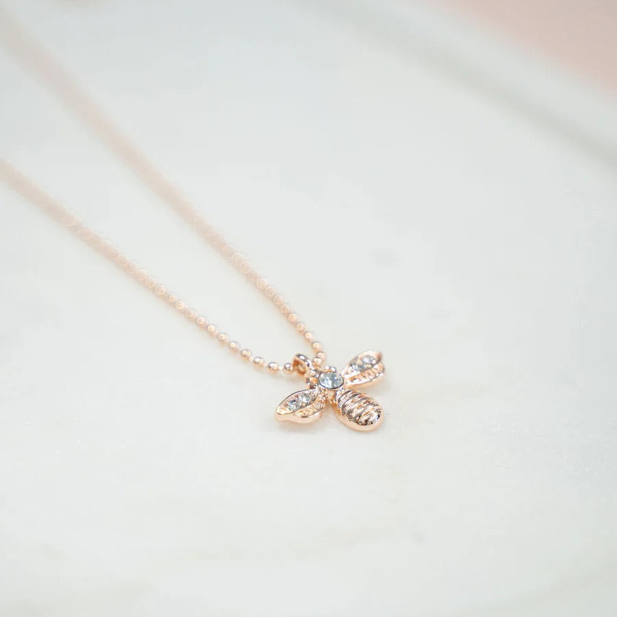 LillyCo Short Bead Bee Necklace L1848