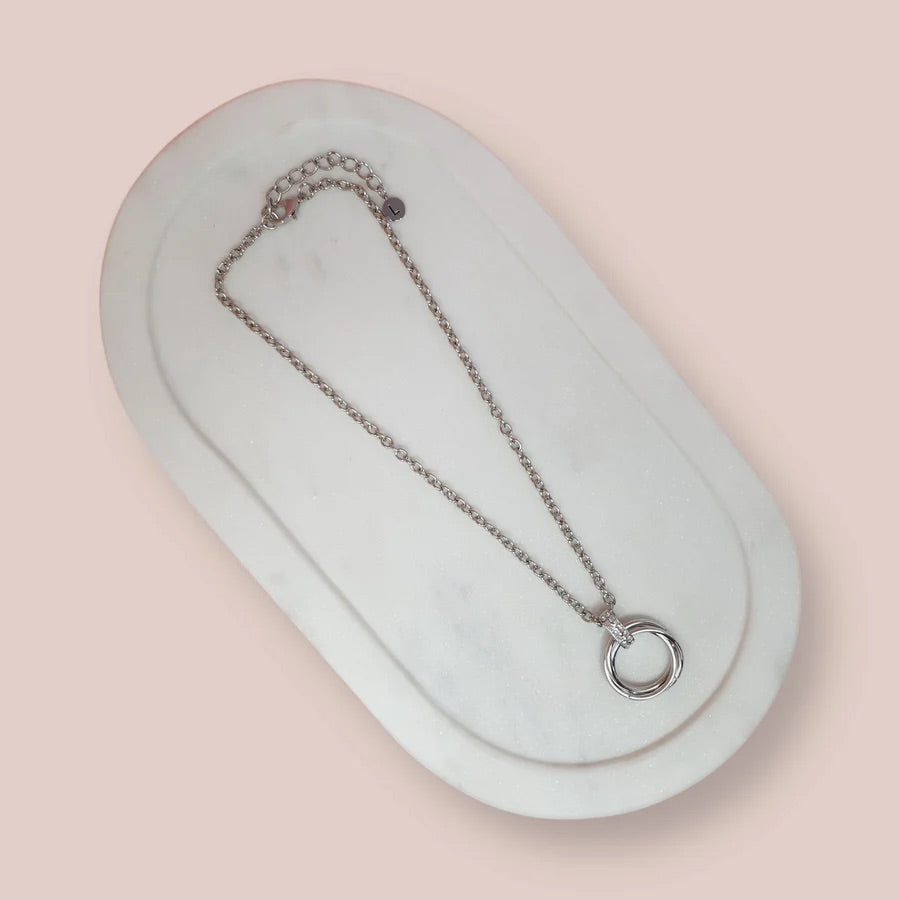 LillyCo Double Ring Necklace L1878