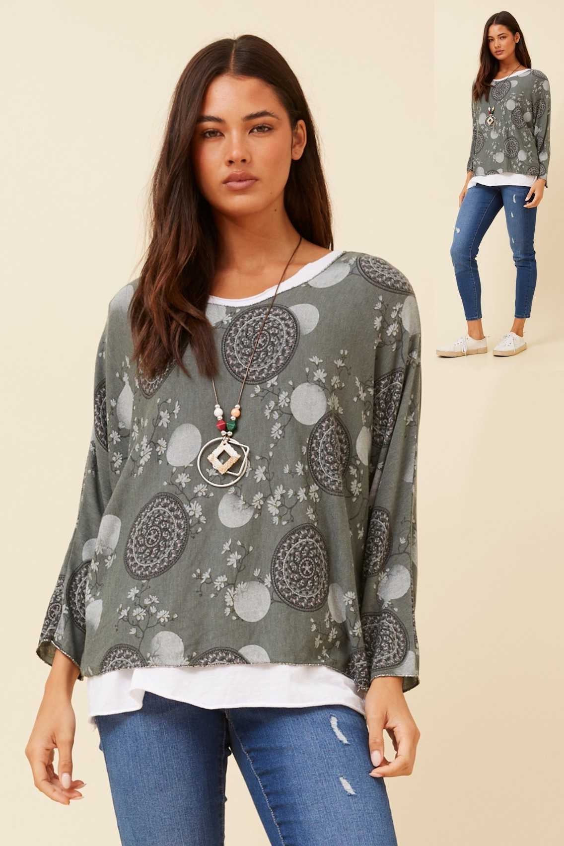 Bottega Moda Top w Necklace T522564