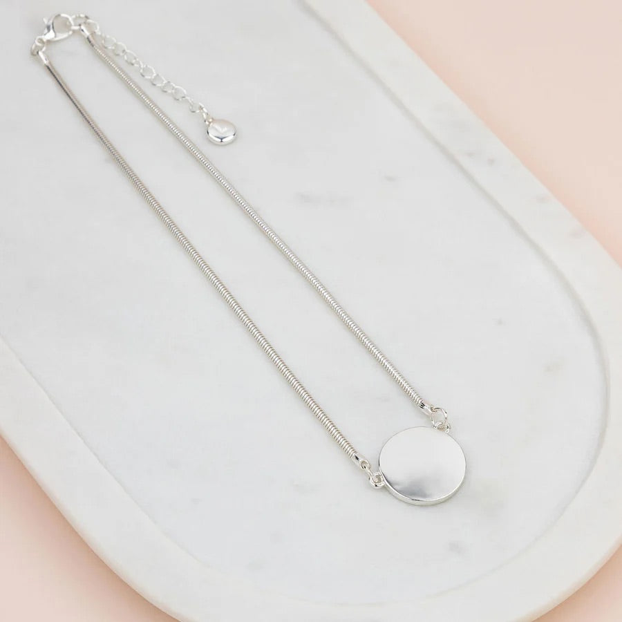 Lilly Co Solid Disc Necklace L1850N