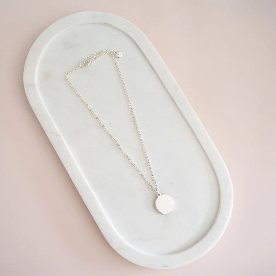 LillyCo Short "LOVE" Disc Necklace L1634