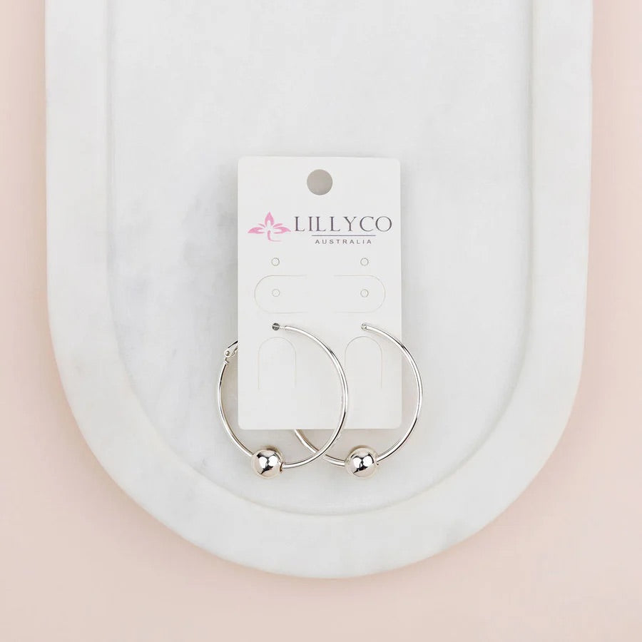 LillyCo Hoop with Removable Ball Earring 164
