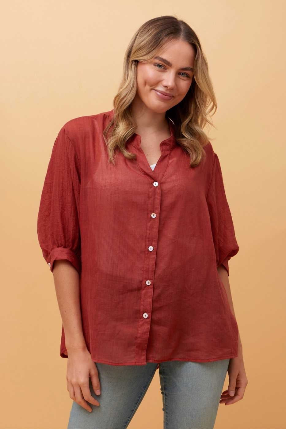 Caroline Morgan Button Back Shirt T511586