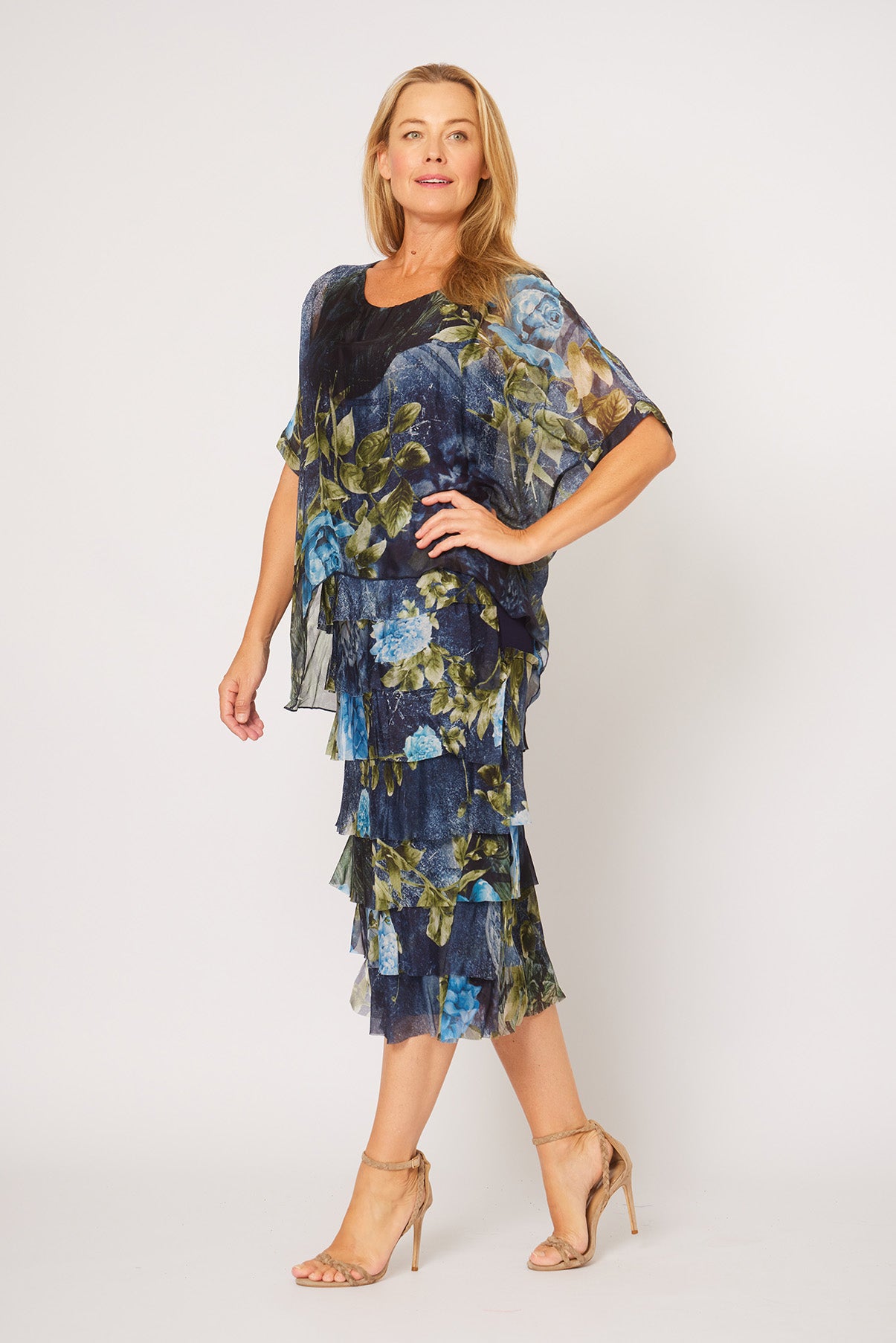 La Strada Frayed Edge Silk Dress LSD21-703