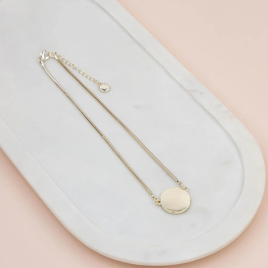Lilly Co Solid Disc Necklace L1850N
