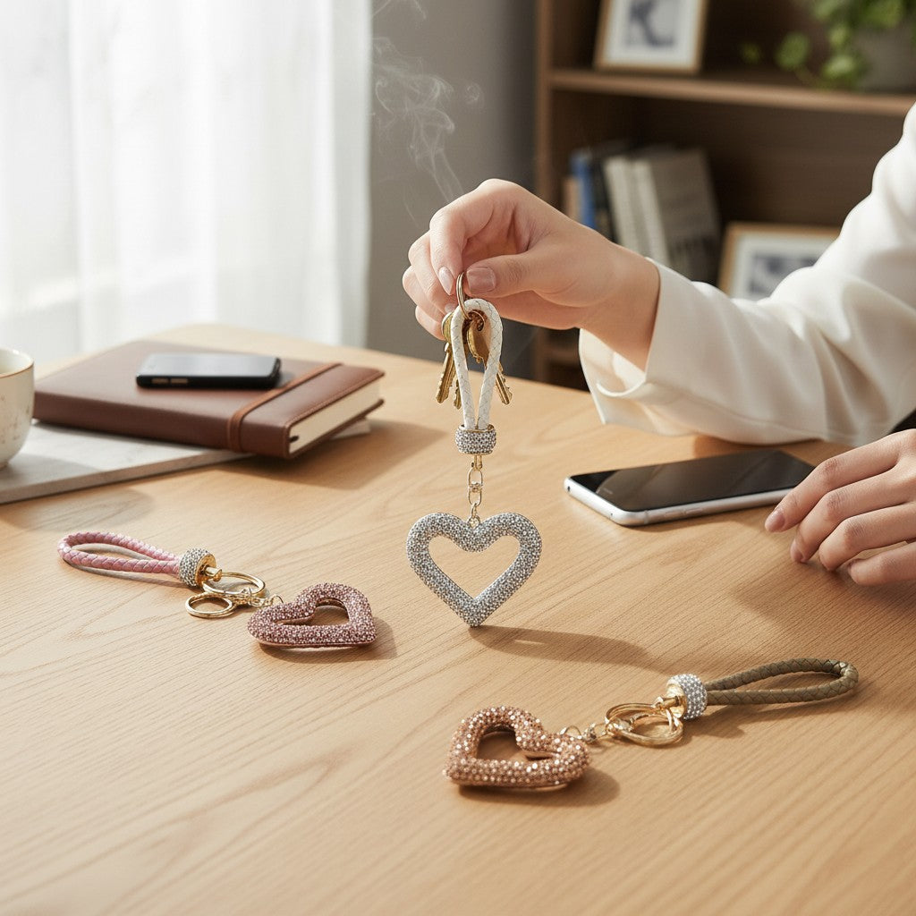 Lavish Bling Heart Keyrings CJHTKR