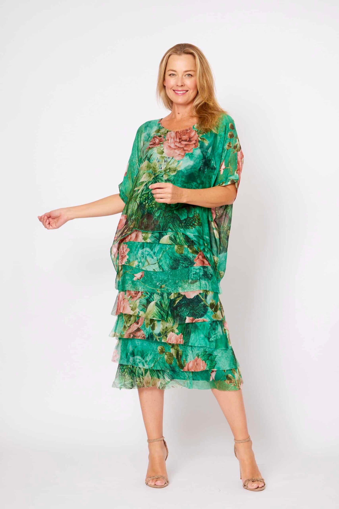 La Strada Frayed Edge Silk Dress LSD21-703