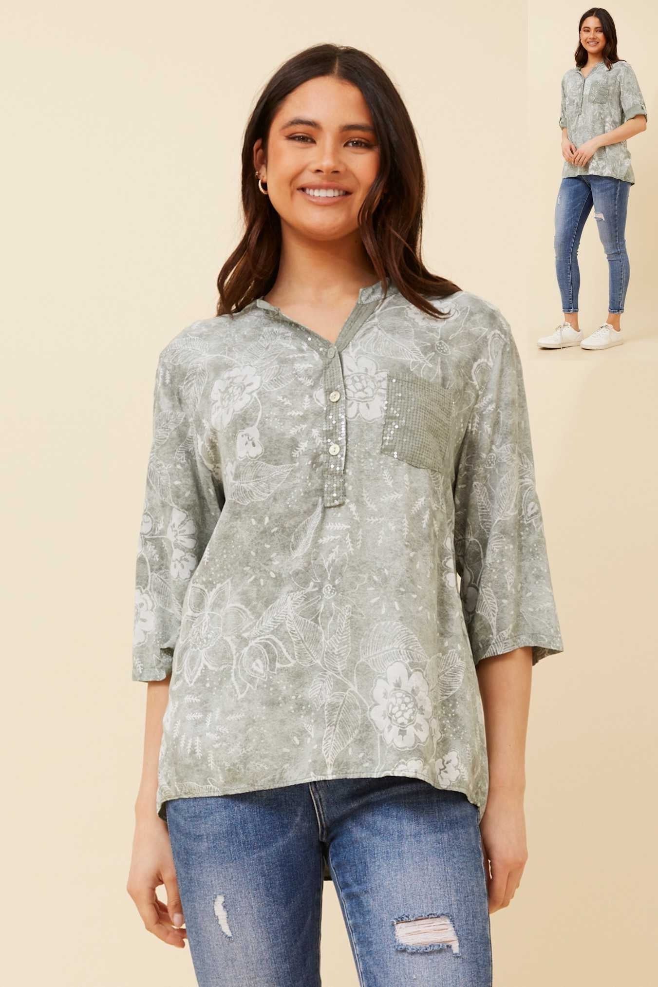 Bottega Moda Sequin Printed Top T520001