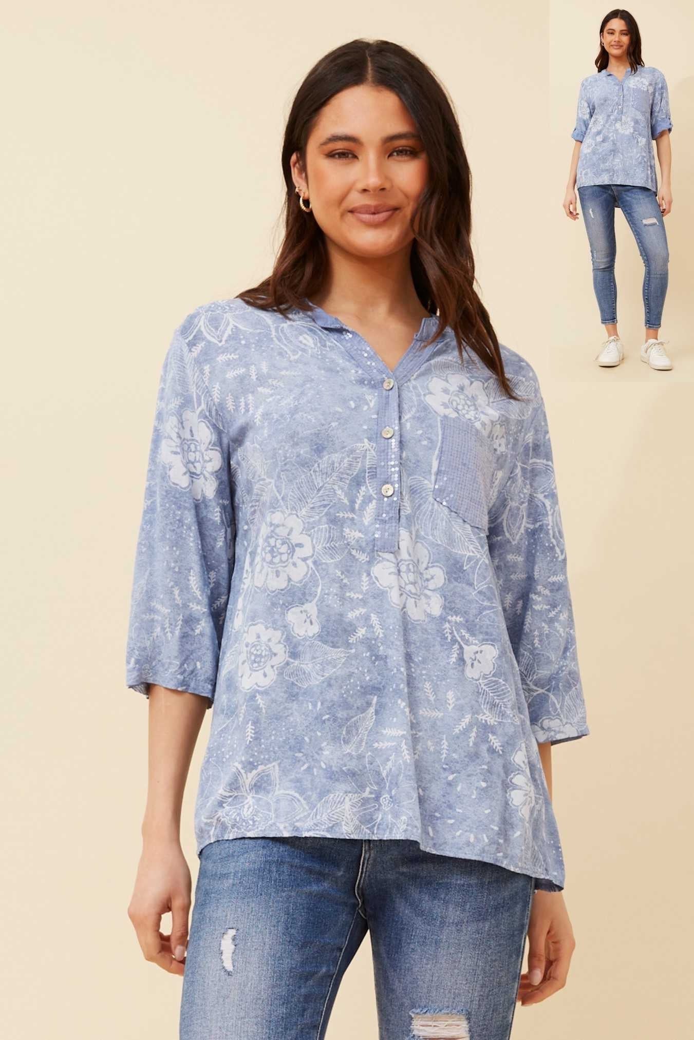 Bottega Moda Sequin Printed Top T520001