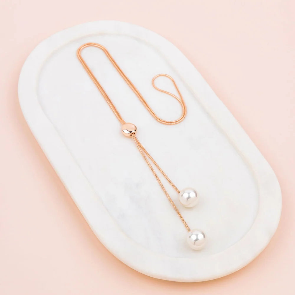 Llly Co Pearl Adjustable Necklace EC104N