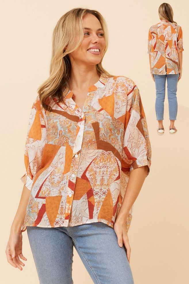 Caroline Morgan Printed Shirt T735420