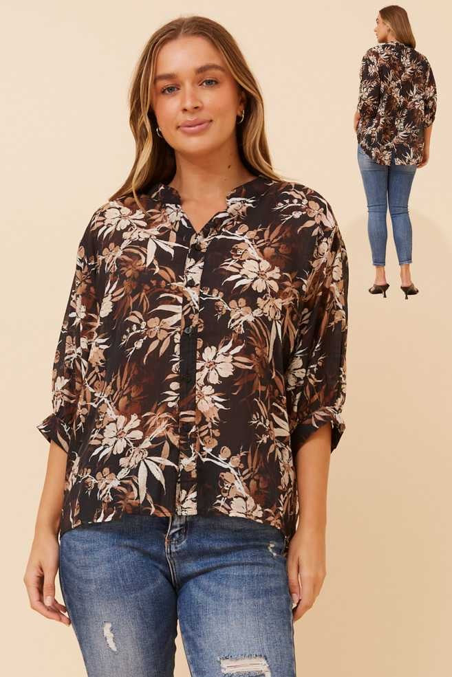 Caroline Morgan Printed Shirt T526734