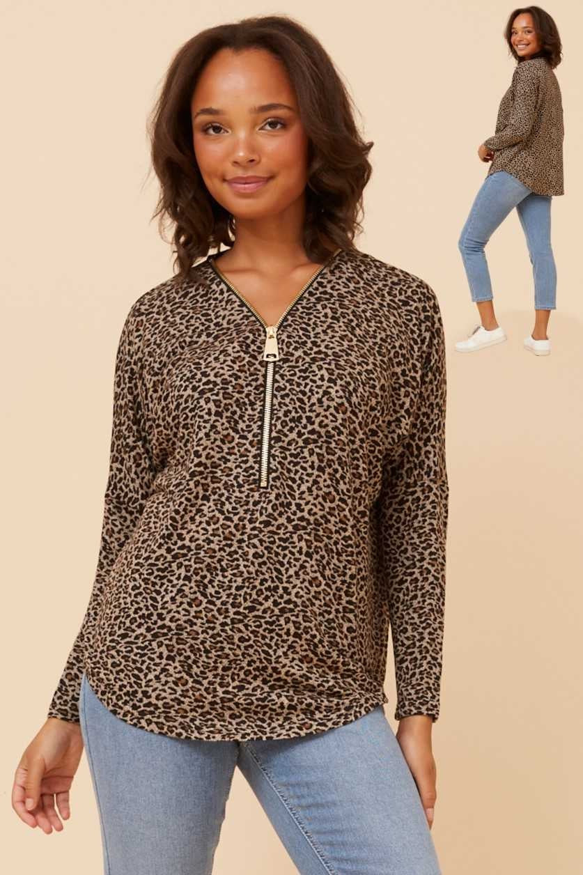 Caroline Morgan Zip Knit T734955