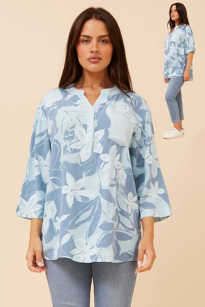 Bottega Moda 3/4 Slv Top T526026