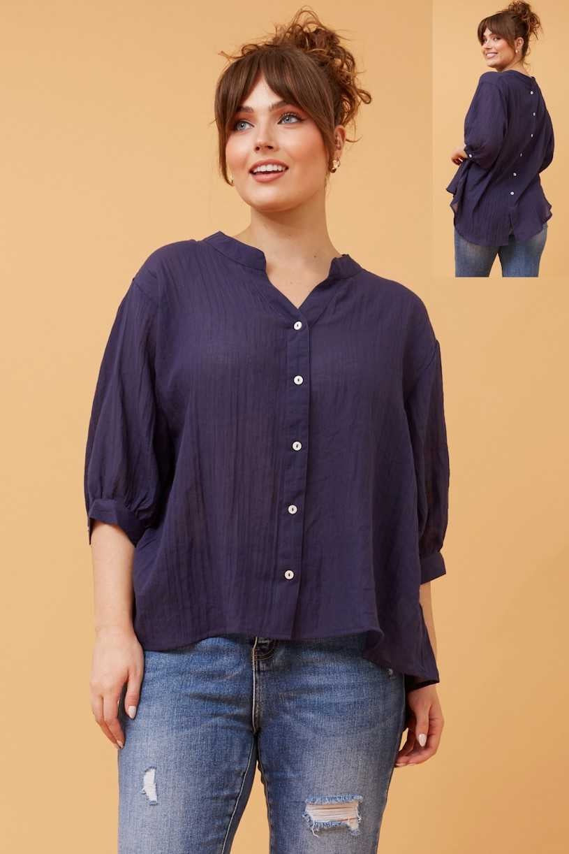 Caroline Morgan Button Back Shirt T511586