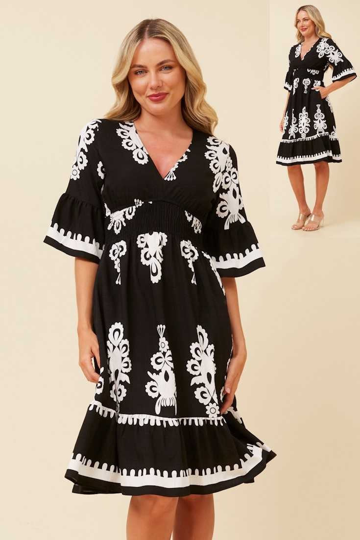 Caroline Morgan Printed Mini Dress D733688