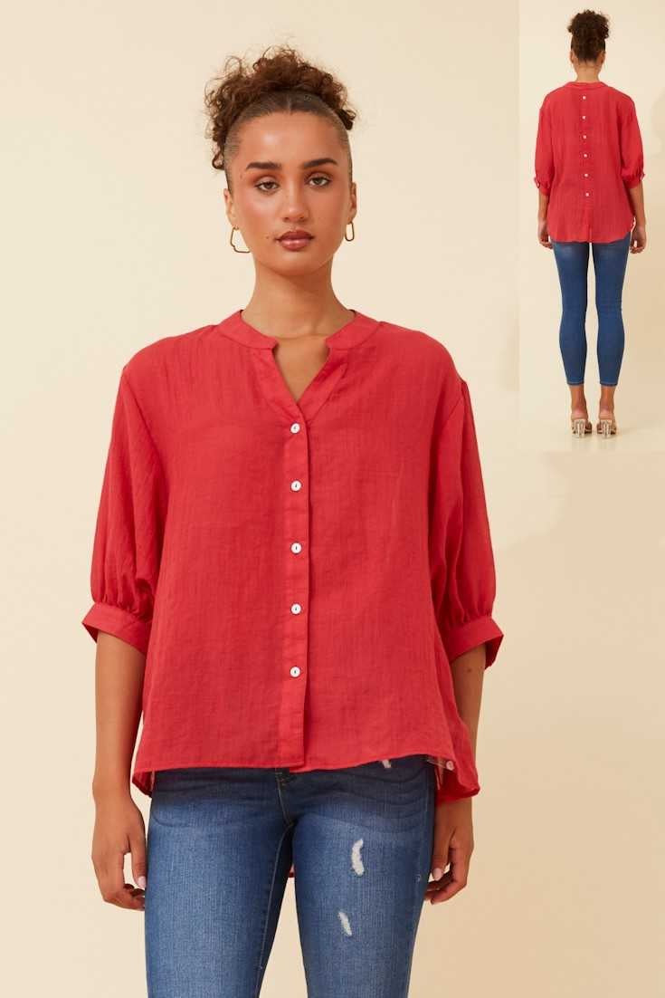 Caroline Morgan Button Back Shirt T511586