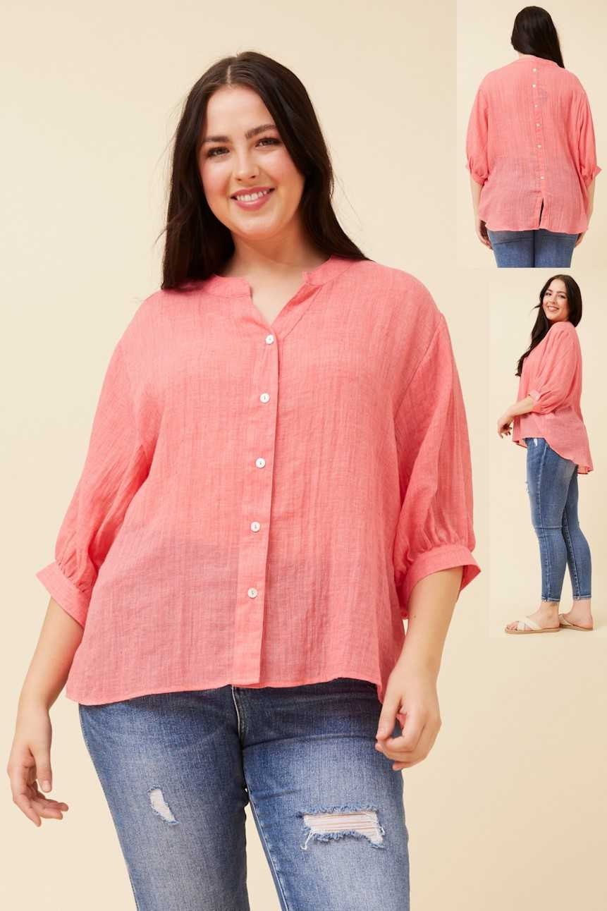 Caroline Morgan Button Back Shirt T511586