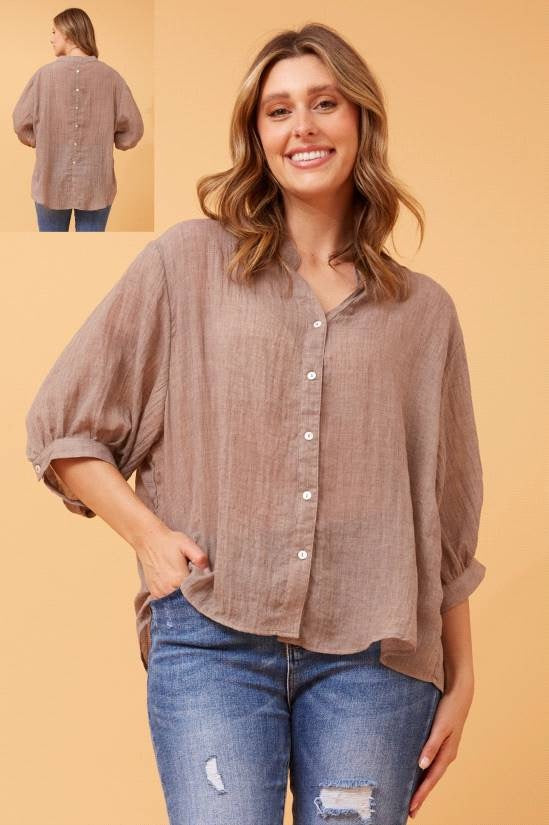 Caroline Morgan Button Back Shirt T511586